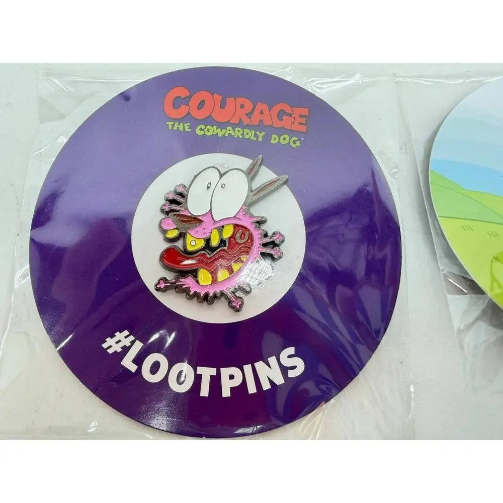 Loot Crate Enamel Pin Lot Adventure Time Courage Bob's Burgers Galaga New